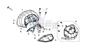 MAXSYM 600I ABS drawing BACK SUPPORT - GRIP BAR