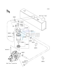 KAF 950 B [MULE 3010 DIESEL 4X4] (B1) [MULE 3010 DIESEL 4X4] drawing FUEL PUMP