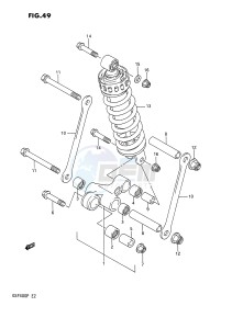 GSF400 (E2) Bandit drawing REAR CUSHION LEVER