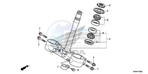 CRF250RE CRF250R Europe Direct - (ED) drawing STEERING STEM