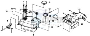 FIDDLE III 50 L6 drawing GAS TANK -  PETROL VALVE