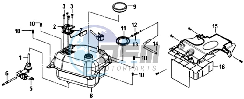 GAS TANK -  PETROL VALVE