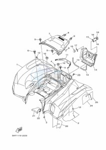 YFM700FWAD YFM7NGPAK (B4FN) drawing REAR FENDER