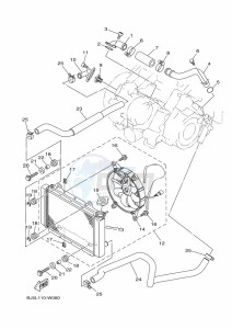 YFM450FWB KODIAK 450 (BHS2) drawing RADIATOR & HOSE