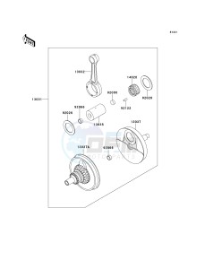 KLX 650 D [KLX650R] (D1) [KLX650R] drawing CRANKSHAFT