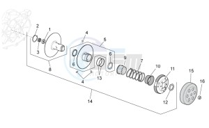 Scarabeo 100 4T e3 drawing Clutch