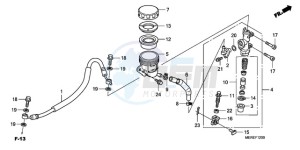 CBF600N9 UK - (E / MKH) drawing REAR BRAKE MASTER CYLINDER (CBF600S/N)