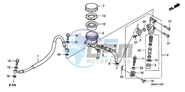 REAR BRAKE MASTER CYLINDER (CBF600S/N)