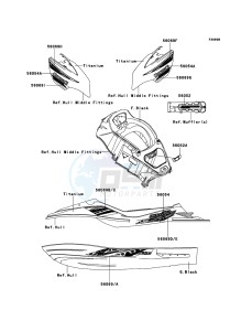 JET_SKI_ULTRA_300LX JT1500JDF EU drawing Decals(Titanium)