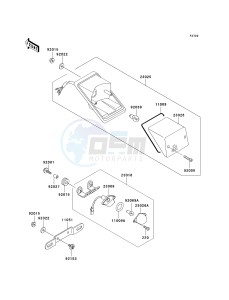 KL 125 D [KLR125] (D20-D22) [KLR125] drawing TAILLIGHT-- S- -