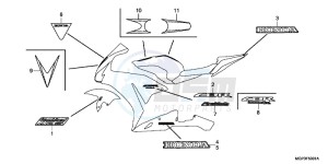 CBR1000RRD Fireblade - CBR1000RR UK - (E) drawing STRIPE/MARK (CBR1000RRD/E/RAD/E)