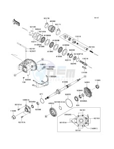 KVF700 D [PRAIRIE 700 4X4 TEAM GREEN SPECIAL EDITION] (D1) D1 drawing DRIVE SHAFT-REAR