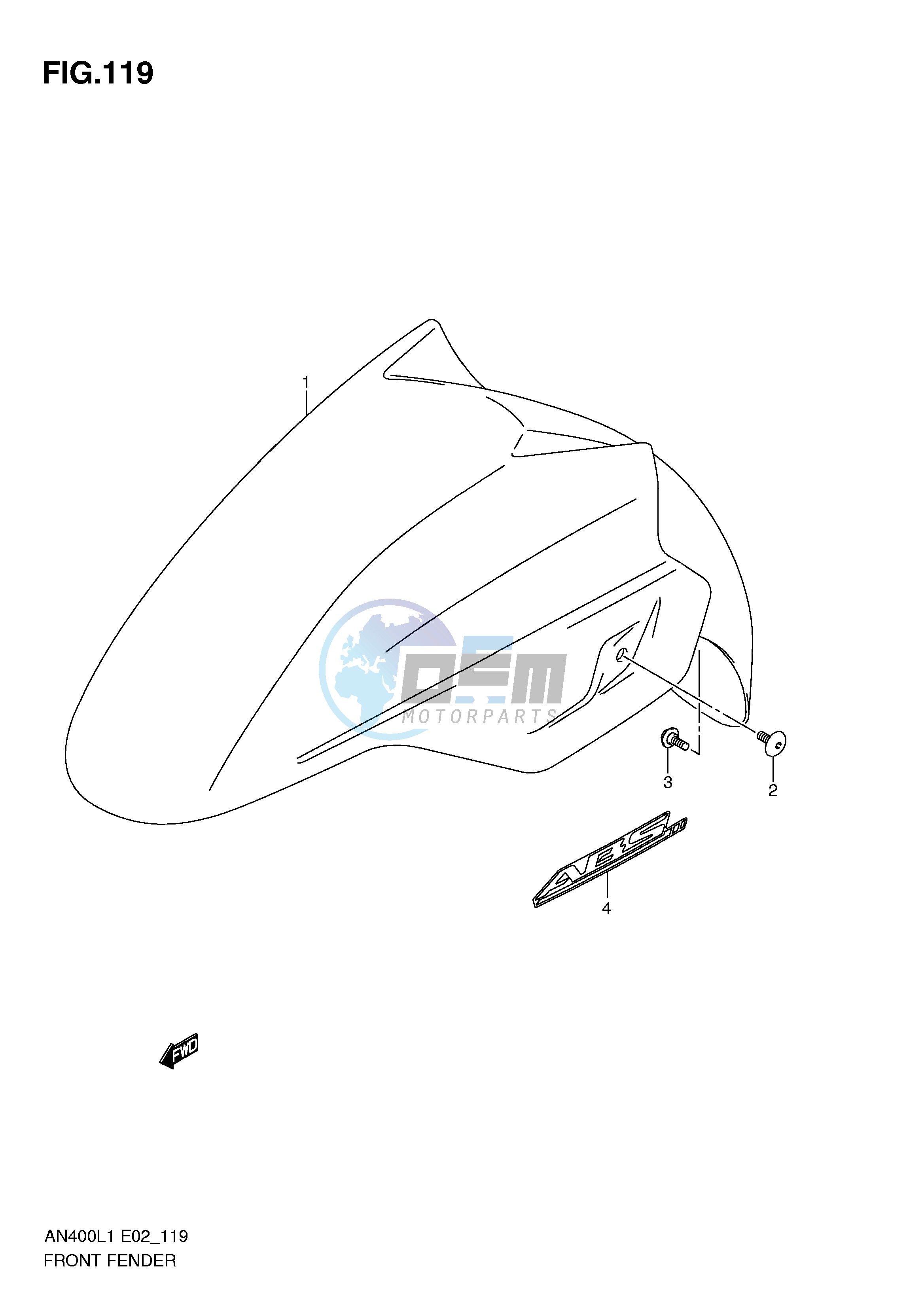 FRONT FENDER (AN400AL1 E19)