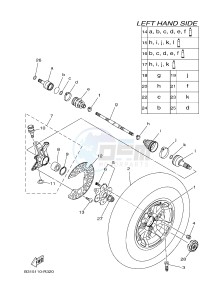 YFM700FWAD YFM70GPSH GRIZZLY 700 EPS SPECIAL EDITION (B1A4) drawing FRONT WHEEL