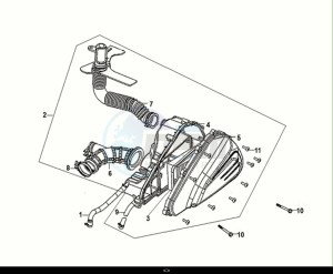 ORBIT III 125 (XE12W2-EU) (E5) (M1) drawing AIR CLEANER