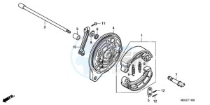 VT750C9 Australia - (U / MK) drawing REAR BRAKE PANEL