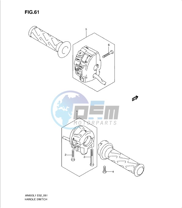 HANDLE SWITCH (AN650L1 E19)