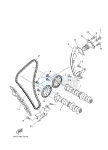 MT-03 MTN320-A (B6W3) drawing CAMSHAFT & CHAIN