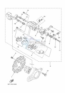 YFZ450R (BW2V) drawing REAR BRAKE CALIPER