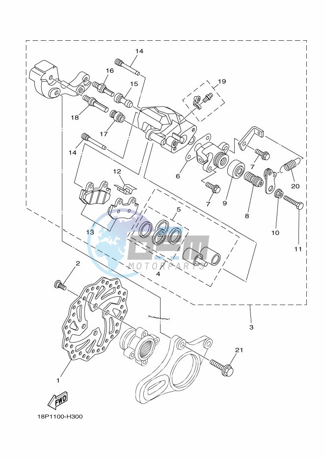 REAR BRAKE CALIPER