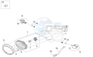 Scarabeo 100 4T e3 drawing Head lamp