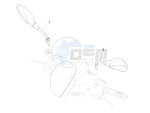 Medley 125 4T ie ABS (APAC) drawing Driving mirror/s