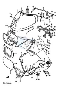 GSX-R1100 (G-H-J) drawing COWLING (MODEL J,9SR)