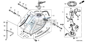 CRF250MF CRF250M UK - (E) drawing FUEL TANK