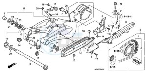 CB1000RA9 France - (F / ABS CMF) drawing SWINGARM