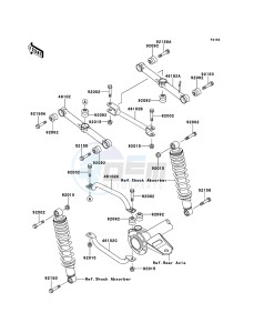 KLF250 KLF250-A3 EU GB drawing Rear Suspension