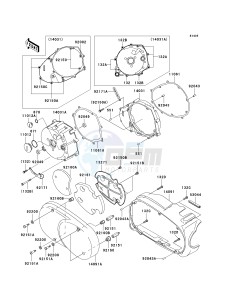 VN 1600 A [VULCAN 1600 CLASSIC] (A6F-A8FA) A7F drawing LEFT ENGINE COVER-- S- -