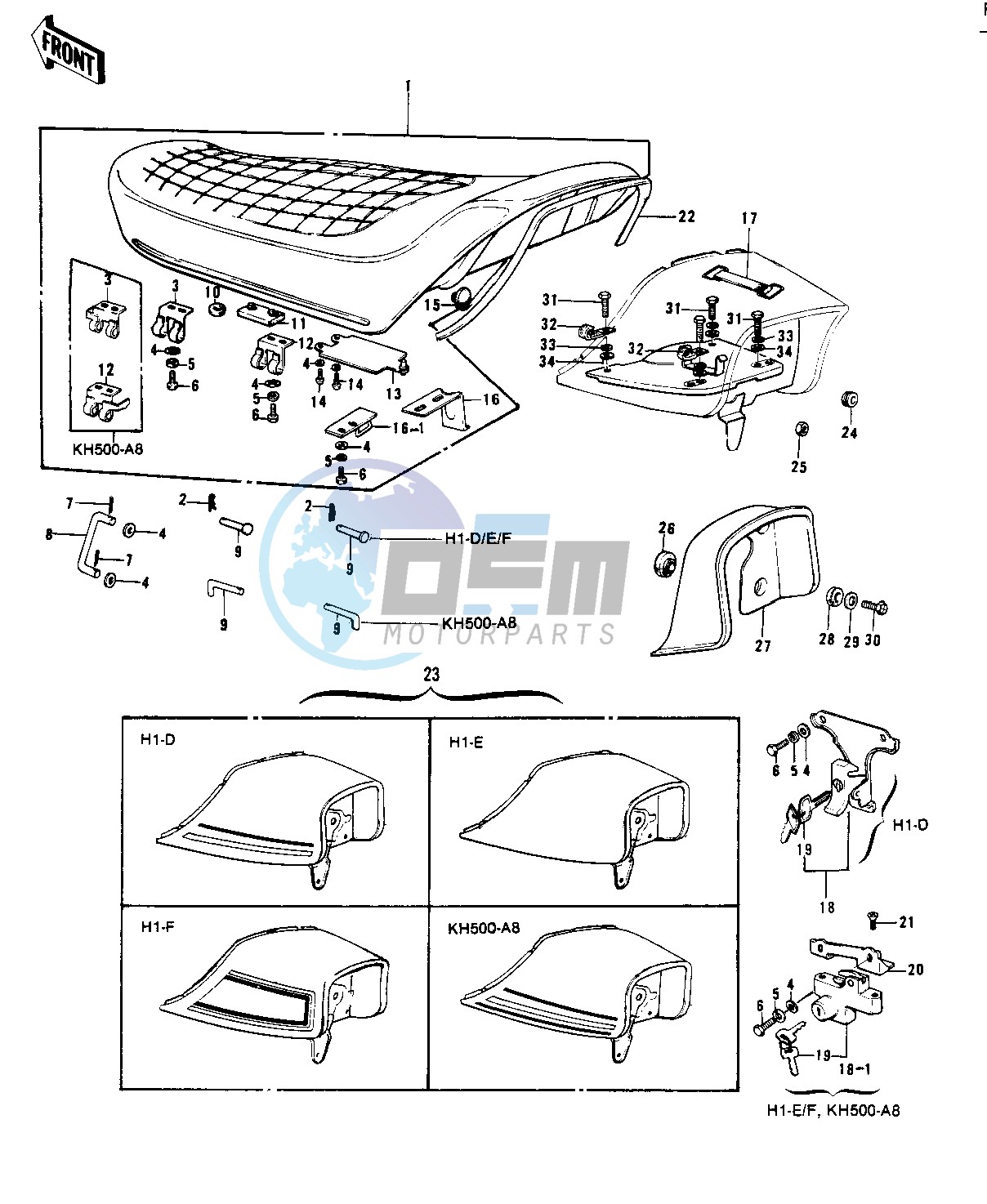 SEAT_SEAT COVER -- 73-75 D_E_F & 76 A8- -