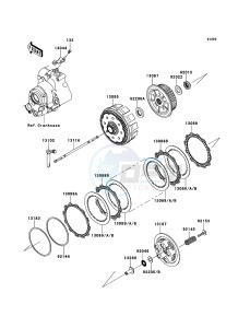 KFX450R KSF450BEF EU drawing Clutch