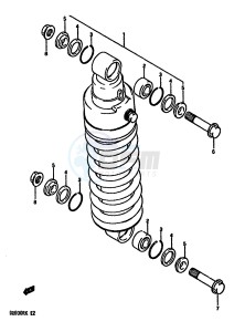 DR600R (E2) drawing REAR SHOCK ABSORBER