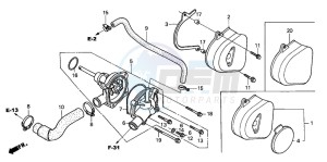 CB600F HORNET S drawing WATER PUMP