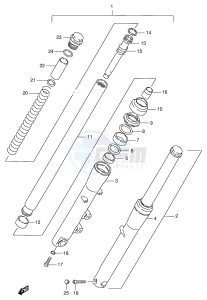 VS600GL (E2) INTRUDER drawing FRONT FORK (MODEL T V)