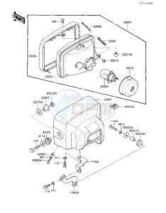 EX 305 B [GPZ 305] (B1) [GPZ 305] drawing HEADLIGHT