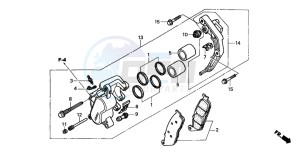 CBF500 drawing FRONT BRAKE CALIPER (CBF500)