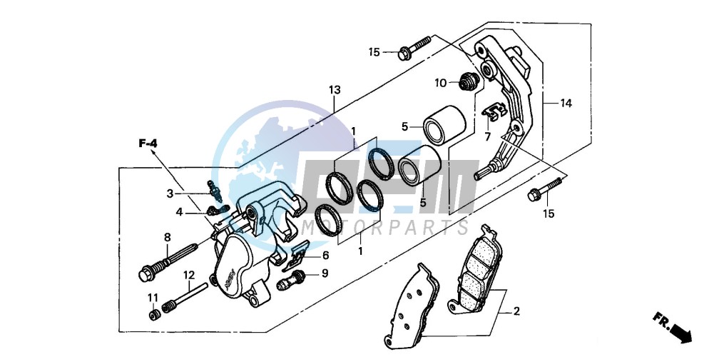 FRONT BRAKE CALIPER (CBF500)