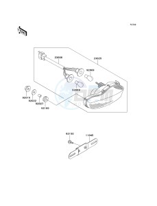 ZX 1200 A [NINJA ZX-12R] (A2) [NINJA ZX-12R] drawing TAILLIGHT-- S- -