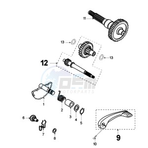 LUDIX 14 EP 2T EU drawing DRIVE SHAFTS / KICKSTARTER