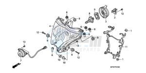 CB1000RAA Europe Direct - (ED / ABS) drawing HEADLIGHT