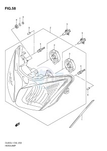 DL650 (E2) V-Strom drawing HEADLAMP (DL650AUEL1 E19)