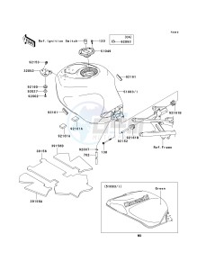 ZX 600 B [NINJA ZX-6RR] (K1) [NINJA ZX-6RR] drawing FUEL TANK