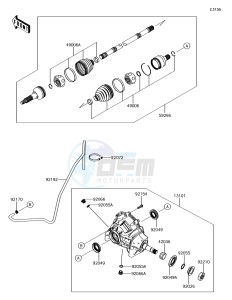 MULE PRO-DXT KAF1000BHF EU drawing Drive Shaft-Front