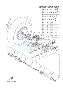 YFM550FWAD YFM5FGPB GRIZZLY 550 EPS (1HS3 1HS4) drawing REAR WHEEL 2