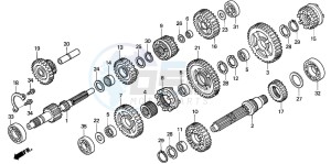 TRX350FM FOURTRAX drawing TRANSMISSION