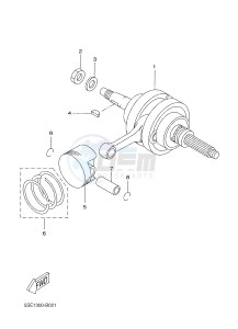 YP250R X-MAX 250 X-MAX 250 (1YS9 1YS9 1YS9) drawing CRANKSHAFT & PISTON