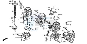 CBX750P2 drawing CARBURETOR (COMPONENT PARTS)