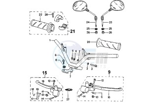 SCOOT ' ELEC - cc drawing STEERING HANDLE